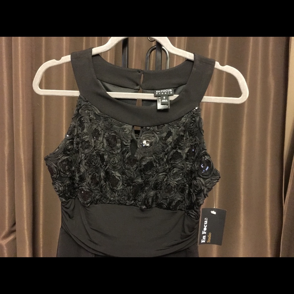 Black knee length dress